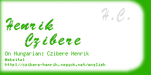 henrik czibere business card